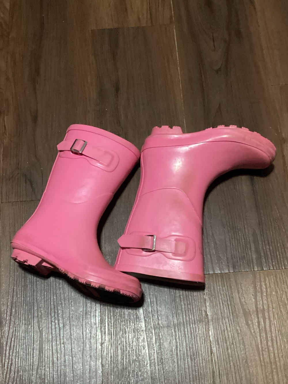 Wonder Nation Pink Rain Boots Buckle Detail US 11-12 EUR 28.5-30 (GMWN49DP074